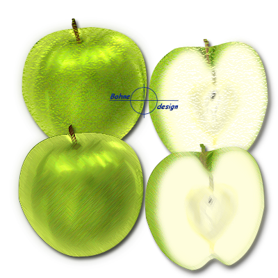 Apfel mit Filtern bearbeitet